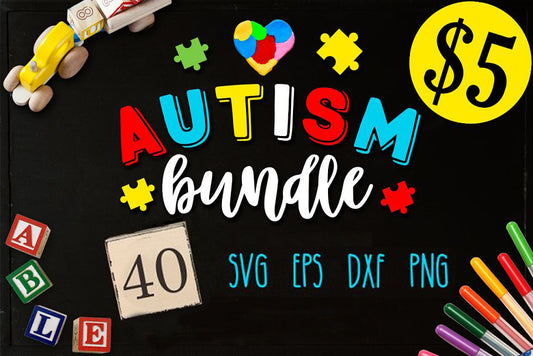 Autism Bundle - 40 autism SVG - Autism awareness