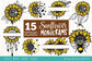 Sunflower monograms SVG bundle 15 designs