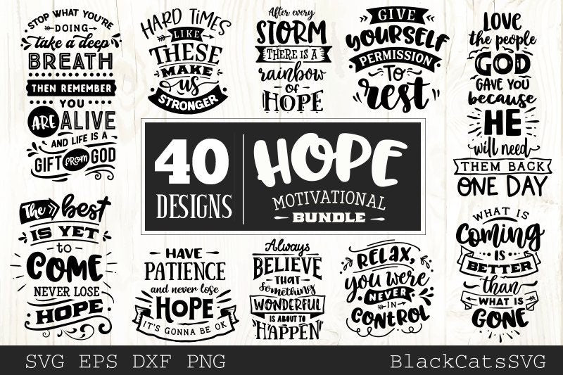 Hope motivational Bundle SVG bundle 40 designs