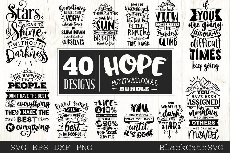 Hope motivational Bundle SVG bundle 40 designs