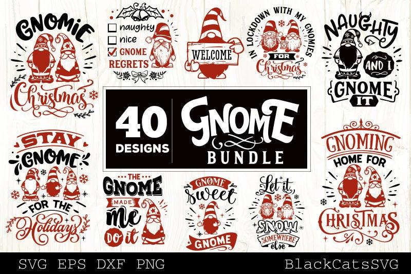 Christmas Gnomes SVG bundle Gnome bundle SVG 40 designs
