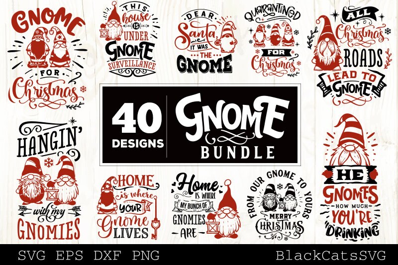 Christmas Gnomes SVG bundle Gnome bundle SVG 40 designs