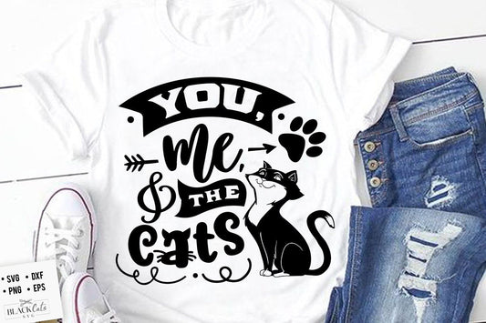 You me and the cat SVG, Valentine's Day SVG, Valentine Shirt Svg, Love Svg