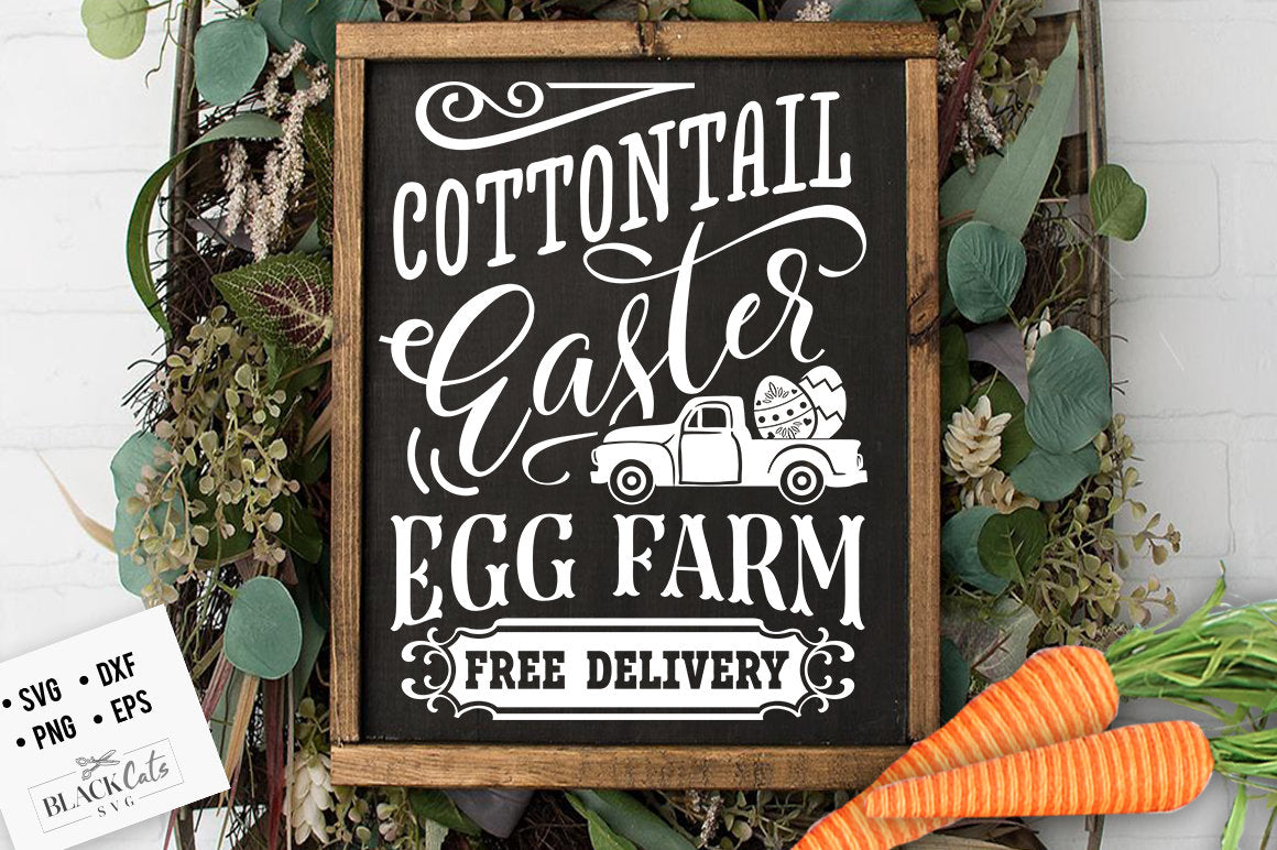 Cottontail's Easter egg Farm svg, Cottontail SVG, Easter SVG,  Cottontail Farms SVG, Easter Bunny svg, Vintage Easter svg