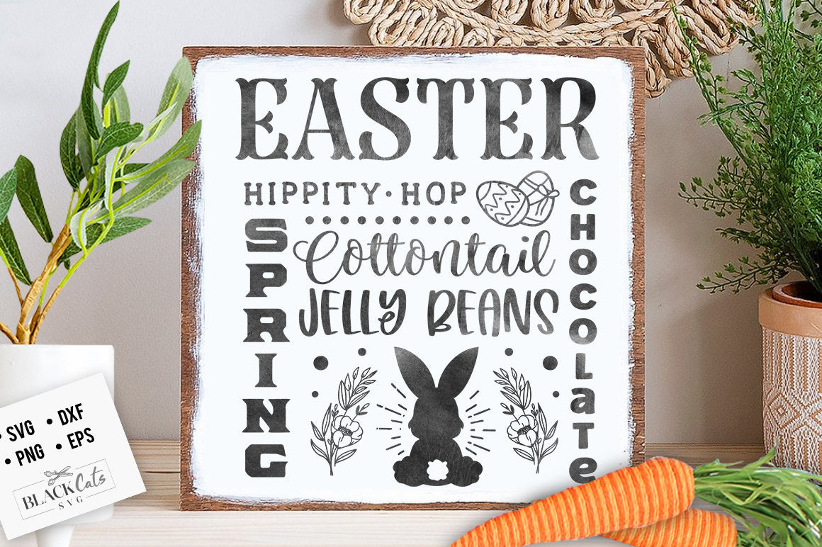 Easter subway wall art svg, Cottontail SVG, Easter SVG,  Cottontail Farms SVG, Easter Bunny svg, Vintage Easter svg
