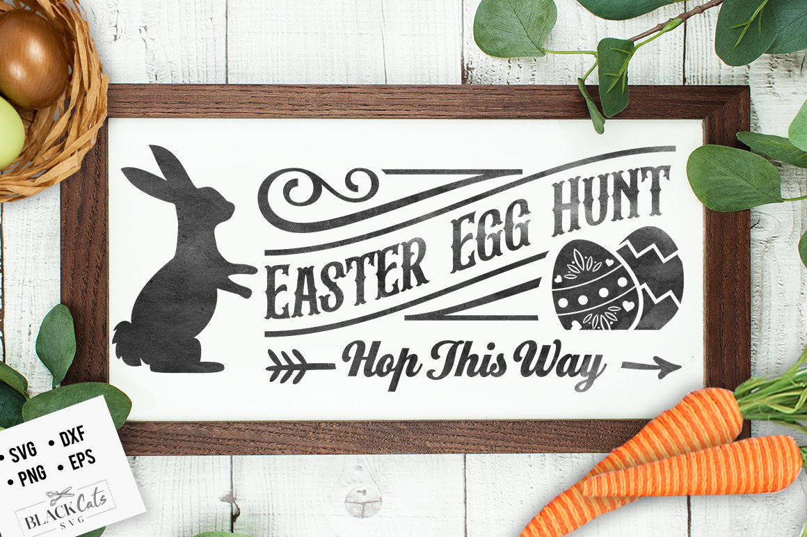 Easter egg hunt hop this way svg, Cottontail SVG, Easter SVG,  Cottontail Farms SVG, Easter Bunny svg, Vintage Easter svg