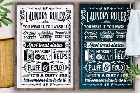 Laundry rules svg,  laundry room svg, laundry svg,  laundry poster svg, bathroom svg, vintage poster svg,