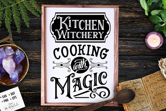 Kitchen witchery SVG, Witch kitchen svg, Magic Kitchen svg, Kitchen vintage poster svg, Witches Kitchen svg, Wicthcraft svg