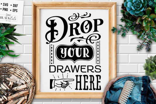 Drop your drawers here svg, laundry room svg, laundry svg,  laundry poster svg, bathroom svg, vintage poster svg,