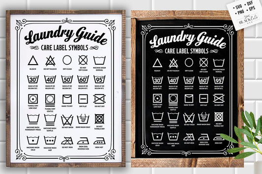 Laundry guide symbols svg,  laundry room svg, laundry svg,  laundry poster svg, bathroom svg, vintage poster svg,