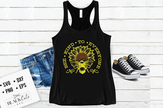 Bee kind to everyone svg, Sunflower svg, sunflower quotes svg, sunshine svg, Funny sunflower quotes svg, kindness svg