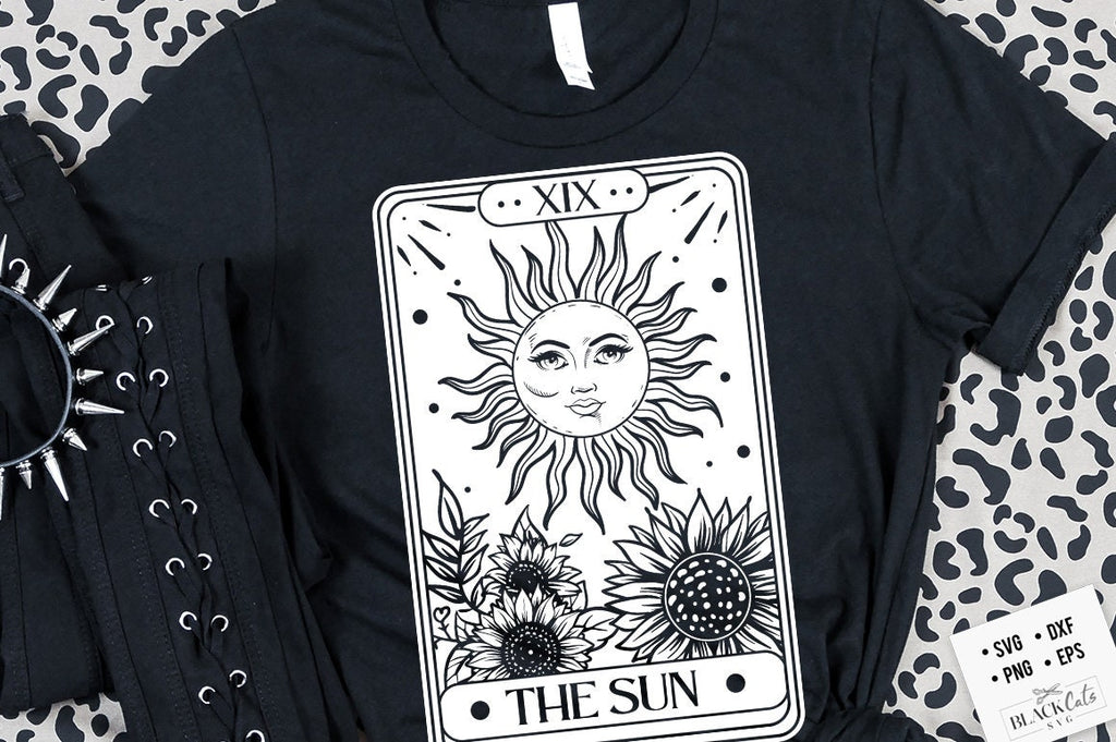 Tarot card sun SVG, Tarot svg, Tarot cards svg,Magic illustration svg