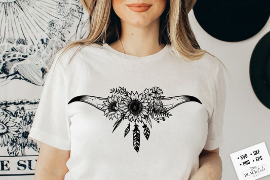 Sunflower and antlers svg, Sunflower svg, Boho flower svg, Flower quotes svg, sunshine svg, Funny sunflower quotes svg, kindness svg