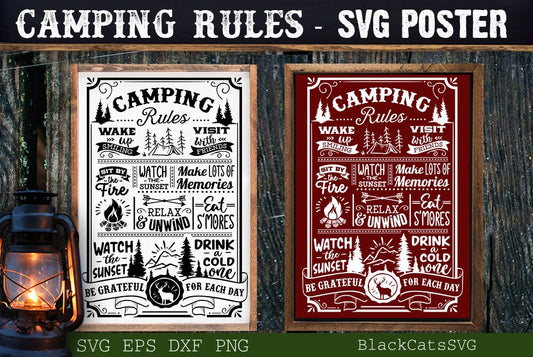 Camping rules svg, Welcome to our Campsite svg, Campsite poster svg, Camping poster svg, Outdoor Rules, Outdoors poster svg,