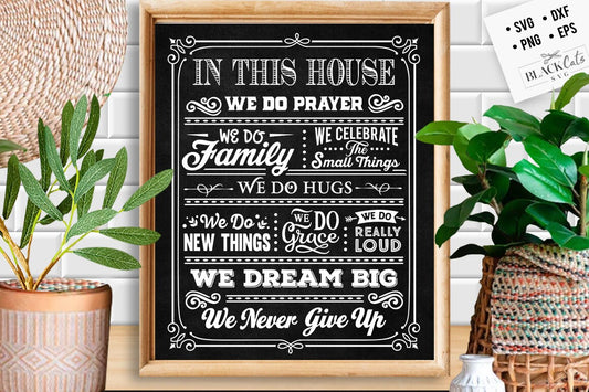 In this house SVG, House rules poster svg, Welcome to our house svg, House rules svg,  In this house poster svg, In this Family svg,