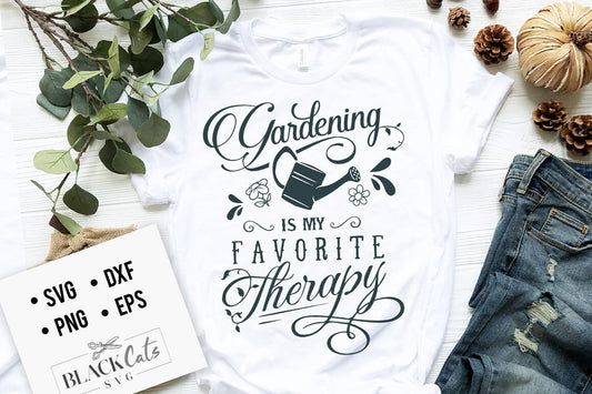 Gardening is my therapy SVG, Garden svg, Gardening svg, plants svg, Funny gardening svg, Garden sign svg,