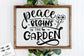 Peace begins in the garden SVG, Garden svg, Gardening svg, plants svg, Funny gardening svg, Garden sign svg,