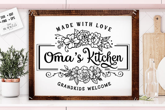 Oma's kitchen svg, Grandma's kitchen SVG, nana's kitchen svg, Kitchen svg, Pot Holder Svg, Kitchen svg