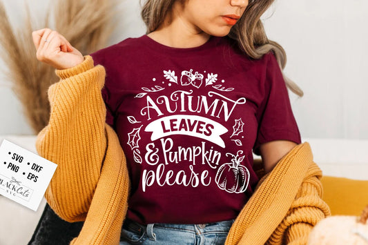 Autumn leaves and pumpkin please svg, Autumn svg, Fall svg, autumn svg design, thanksgiving svg, happy fall svg