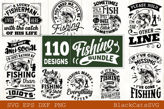 Fishing  Bundle SVG 110 designs