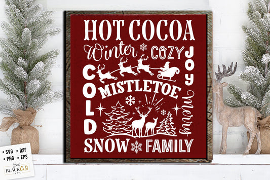 Winter subway svg, Christmas wall art svg, Christmas subway svg, Christmas words svg, Christmas rules svg, Farmhouse CHristmas svg