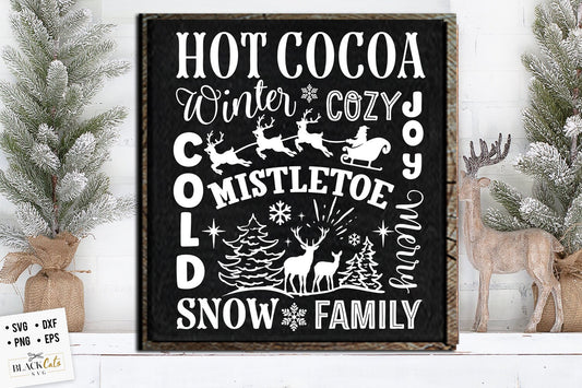 Winter subway svg, Christmas wall art svg, Christmas subway svg, Christmas words svg, Christmas rules svg, Farmhouse CHristmas svg