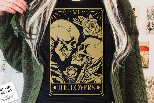 The Lovers SVG, The Lovers tarot card svg, Skeleton lovers svg, Valentine skeletons svg, Tarot card svg