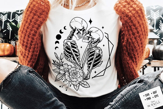 The Lovers SVG, The Lovers, Skeleton lovers svg, Valentine skeletons svg, Skeleton love svg, Skeleton floral svg