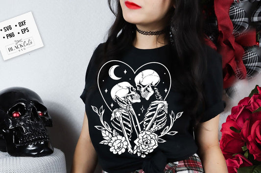 The Lovers SVG, The Lovers, Skeleton lovers svg, Valentine skeletons svg, Skeleton love svg, Skeleton heart svg, heart skeleton svg