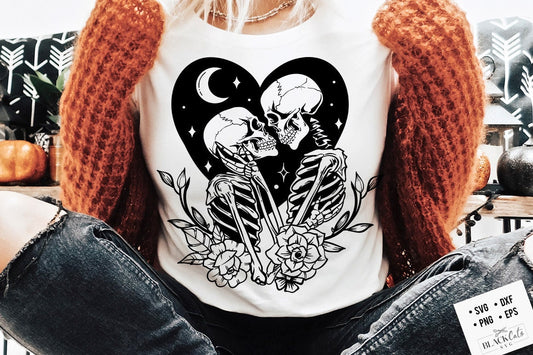 The Lovers SVG, The Lovers, Skeleton lovers svg, Valentine skeletons svg, Skeleton love svg, Skeleton heart svg, heart skeleton svg