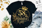 58 and fabulous SVG, 58th Birthday, 58 Fabulous Cut File, 58th Birthday Gift Svg, 58 Golden Birthday PNG