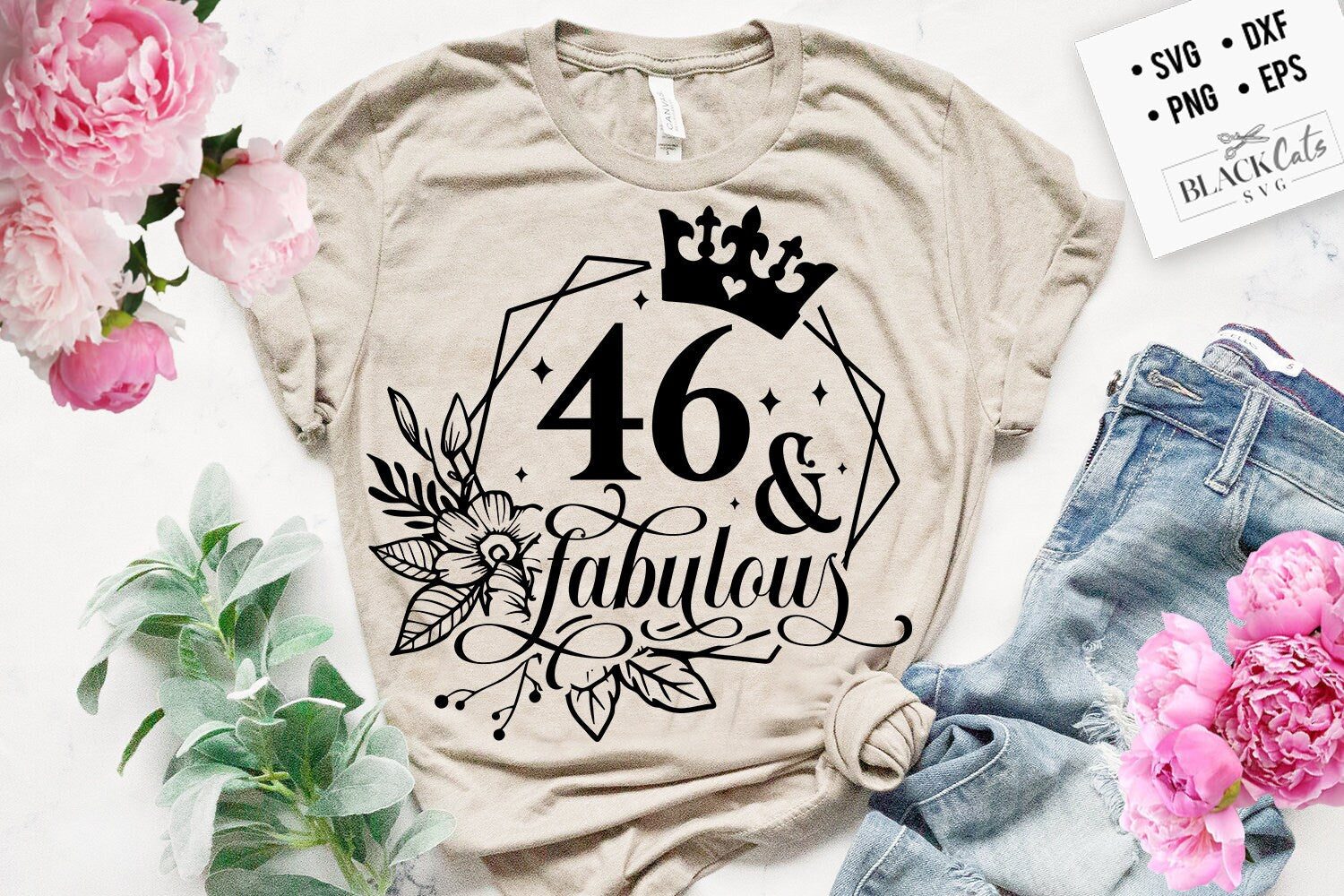46 and fabulous SVG, 46th Birthday, 46 Fabulous Cut File, 46 Birthday ...