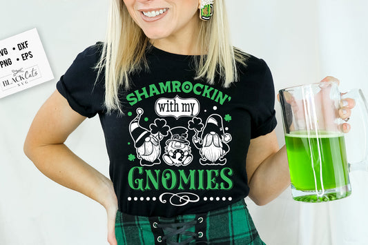 Shamrockin with my gnomies svg, St Patricks Day gnome SVG, St Patricks Day SVG, St Patrick's Day Svg, Farmhouse Patrick's Day svg