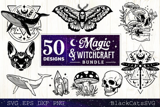 Magic and Witchcraft SVG bundle 50 designs