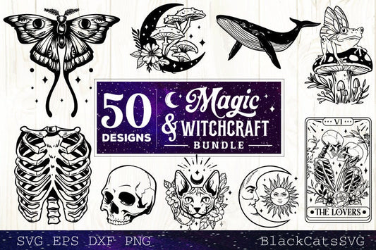 Magic and Witchcraft SVG bundle 50 designs