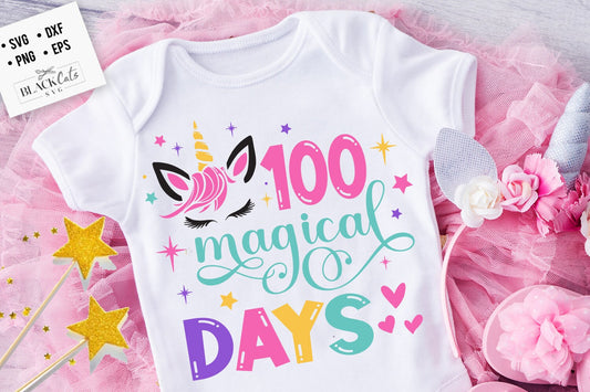 100 Magical Days of School Svg, Unicorn Svg, 100th Days of School Svg, School Svg, 100 magical days unicorn svg