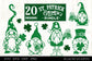 Patrick Gnomes Bundle svg, St Patricks Gnomes  svg, St Patrick SVG, Gnomes clipart svg, Gnomes Illustrations