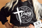 Pray on it Pray over it Pray through it svg, prayer svg, Pray svg, Christian cross svg, Bible verse svg