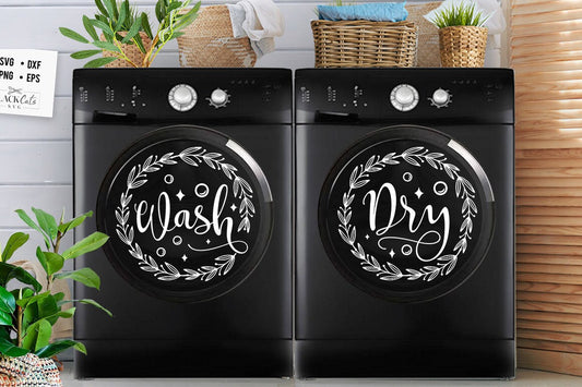 Wash and dry svg, Washer Dryer svg, Laundry Svg, Wash and dry Sign, Washing Machine sticker svg, Laundry room svg