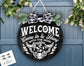 Highland cow door hanger svg, Highland cow round svg, Welcome sign svg, Cow Head SVG, Front door hanger svg, Farmhouse Cow Sign Svg