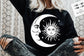 Sun and moon SVG, Magic illustration svg, Moon svg, Witchcraft svg, Boho svg, Boho illustration svg, Magic Illustration svg, Witchy vibes