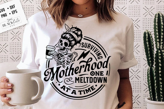 Surviving motherhood one meltdown at a time svg, Surviving motherhood svg, Motherhood svg, Mom Life Svg, Mom svg