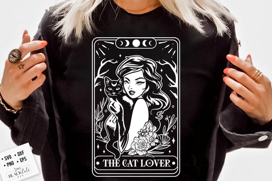 The cat lover tarot SVG, Cat lover svg, Cat tarot svg, Tarot card svg, cat tarot card svg, Black cat tarot svg