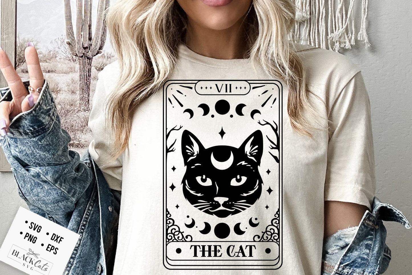 The cat tarot SVG, Cat lover svg, Cat tarot svg, Tarot card svg, cat tarot card svg, Black cat tarot svg