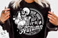 Dead inside but it's autumn SVG, Pumpkin spice svg, Autumn skull svg, Peace sign skeleton svg, Funny karma svg, Funny skeleton svg