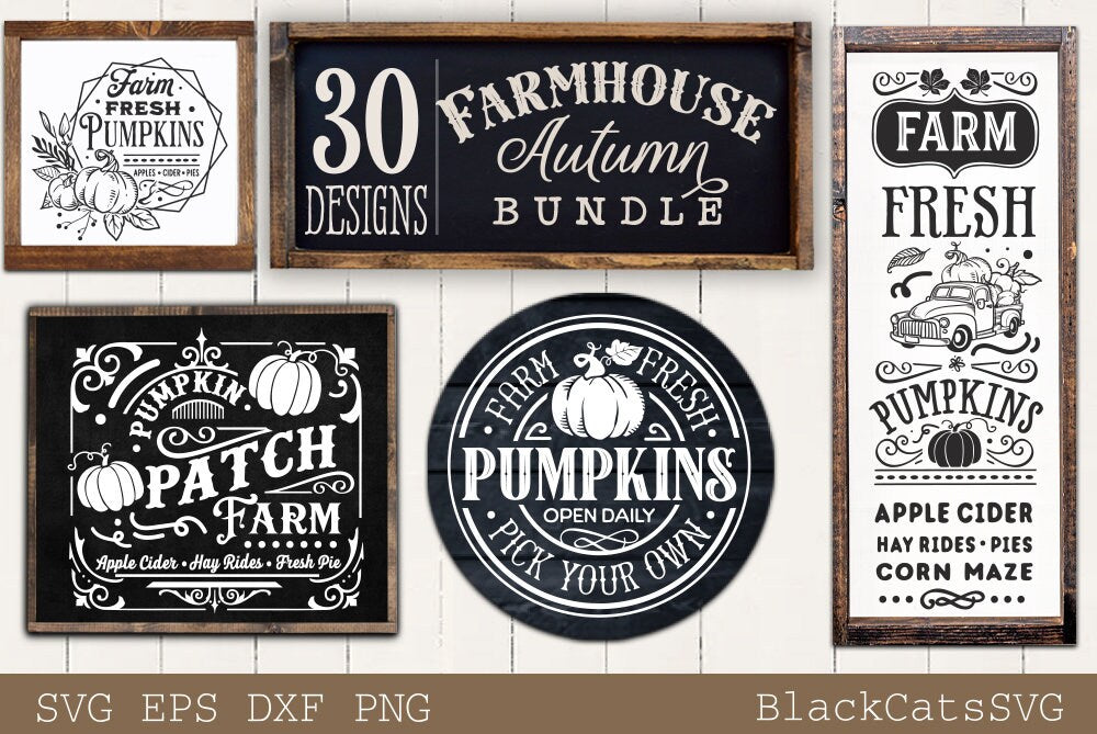 Rustic Fall Bundle svg,Vintage autumn svg, Rustic farmhouse autumn svg ...