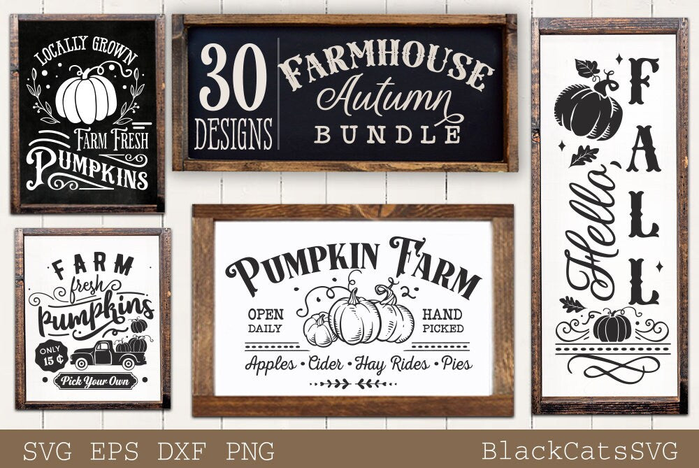 Rustic Sign Svg Rustic Fall Bundle svg,Vintage autumn svg, Rustic farmhouse autumn svg ...
