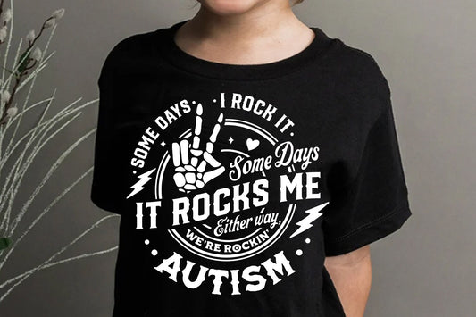 Autism svg, Some days I rock it some days it rocks me svg, Rocking autism svg, Inspirational svg, Neurodiversity svg, ADHD svg