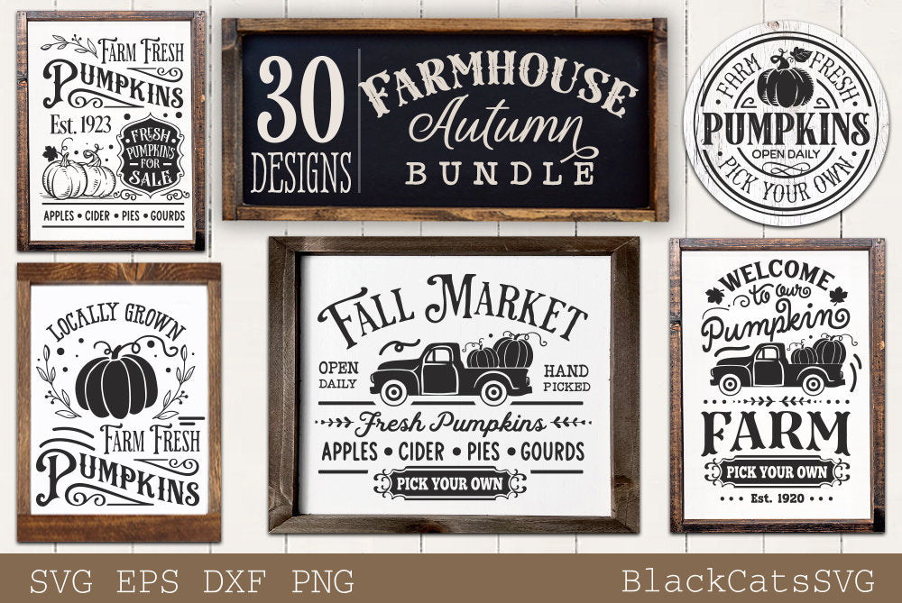 Rustic Fall Bundle svg,Vintage autumn svg, Rustic farmhouse autumn svg ...