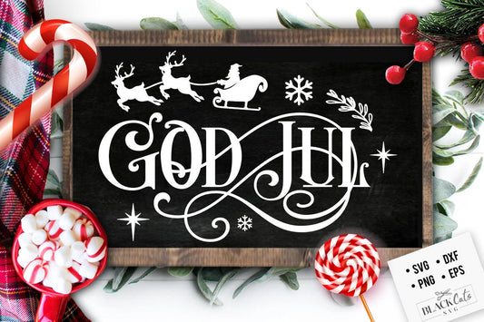 God Jul svg, Scandinavian Christmas svg, God Jul Christmas svg, Norwegian Christmas svg, Swedish Christmas svg, God Jul
